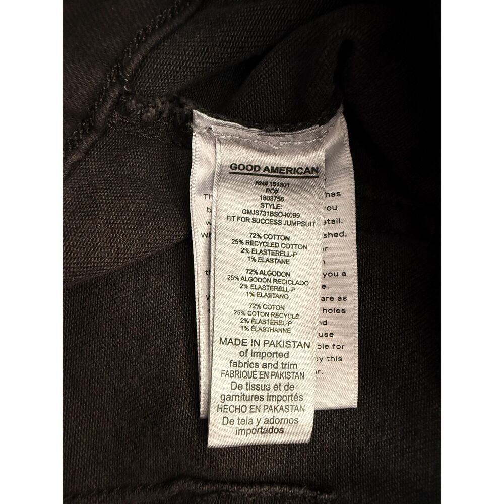 Good American Jumpsuit Women's Large Black Fit For Success Denim Utility NWT - Picture 11 of 12